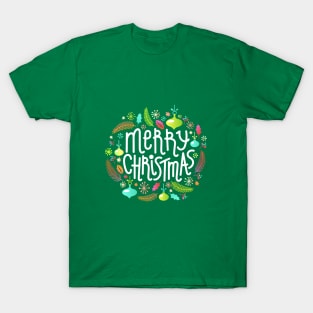 Merry Christmas Lettering #2 T-Shirt